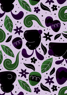 紫色万圣节元素图案设计