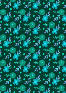 绿色花卉图案背景纹理