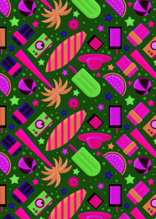 多彩几何糖果图案背景