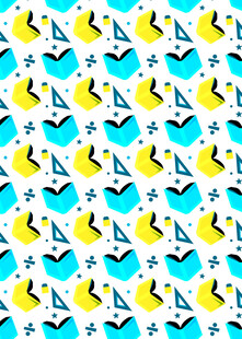 蓝黄几何图案无缝背景