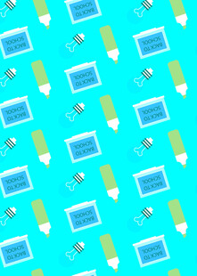 铅笔书本图案的清新背景