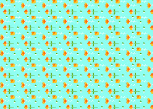 清新蓝底水果图案背景