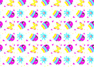 多彩卡通图案背景