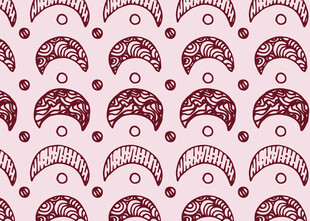 复古风扇形图案无缝背景