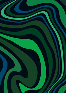 绿色动感波浪抽象图案