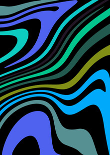多彩波浪抽象图案背景