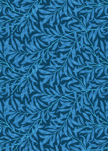 蓝色竹叶图案纹理背景