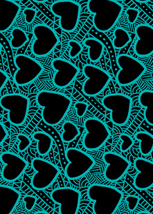 心形蕾丝花纹图案背景