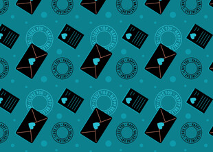 蓝色背景电子产品图案