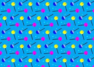 蓝色背景多彩图案纹理