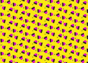 黄色背景紫色图案无缝纹理