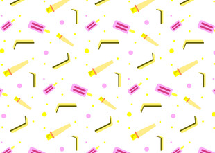 多彩火箭图案无缝背景
