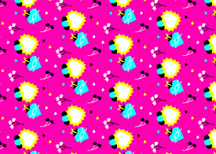 粉色背景多彩图案纹理