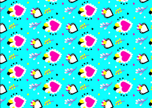 可爱卡通图案背景