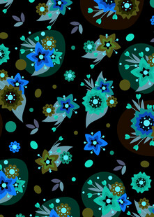 多彩花卉图案背景