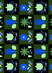 蓝绿相间几何图案纹理