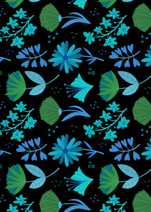 蓝绿几何图案黑色背景纹理