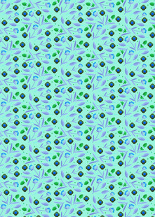 蓝绿波点几何图案背景