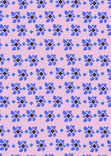 粉色底蓝色小花图案背景