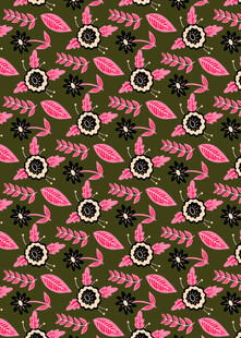 粉色嘴唇花卉图案背景