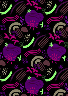 奇幻星空仙人掌图案设计