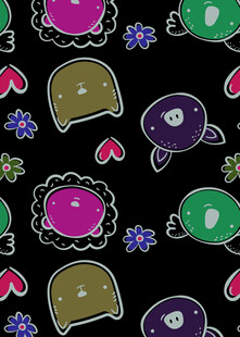 卡通多彩图案背景