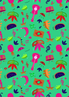 多彩蔬菜图案无缝背景