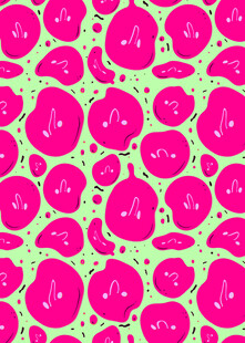 粉色圆形图案无缝背景