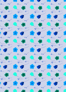 蓝绿心形图案背景纹理