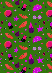 多彩卡通食物图案背景