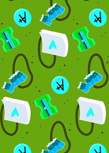 卡通风格户外装备图案背景