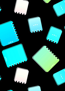 多彩方形图案背景元素