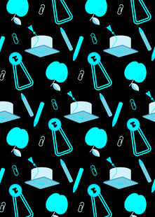 蓝绿工具图案无缝背景