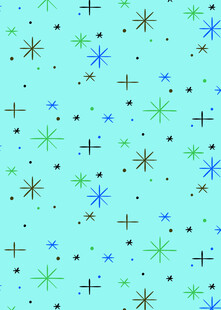 清新蓝绿底几何图案背景