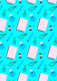 清新文具图案背景