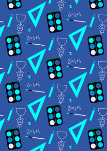 几何图案蓝色背景设计