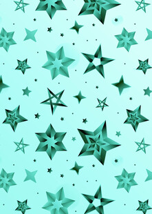 蓝绿色星星图案背景