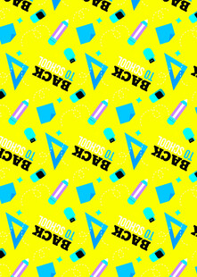 黄色爱心几何图案背景