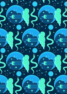 海洋生物无缝图案设计