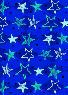 蓝绿星星图案背景