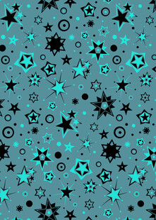 蓝底星星齿轮图案背景