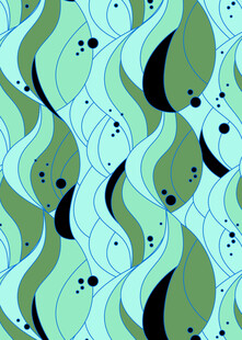 绿调波浪形抽象图案纹理