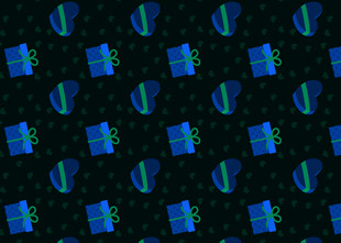 蓝色几何图案无缝背景图