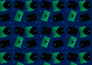 蓝绿几何图案背景纹理