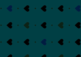 蓝绿色调心形图案背景