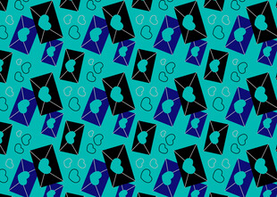 蓝黑几何图案无缝背景