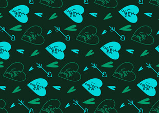 爱心箭头图案背景设计