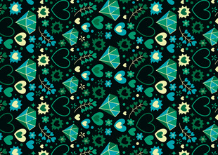 绿色几何图案无缝背景图