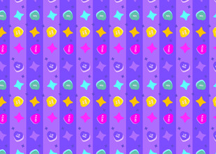 多彩卡通图案背景