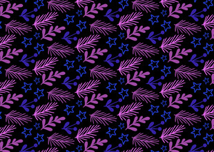 紫色花卉图案无缝背景